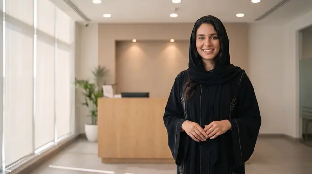 Mariam gives a final reassuring nod to camera as she delivers the closing line.